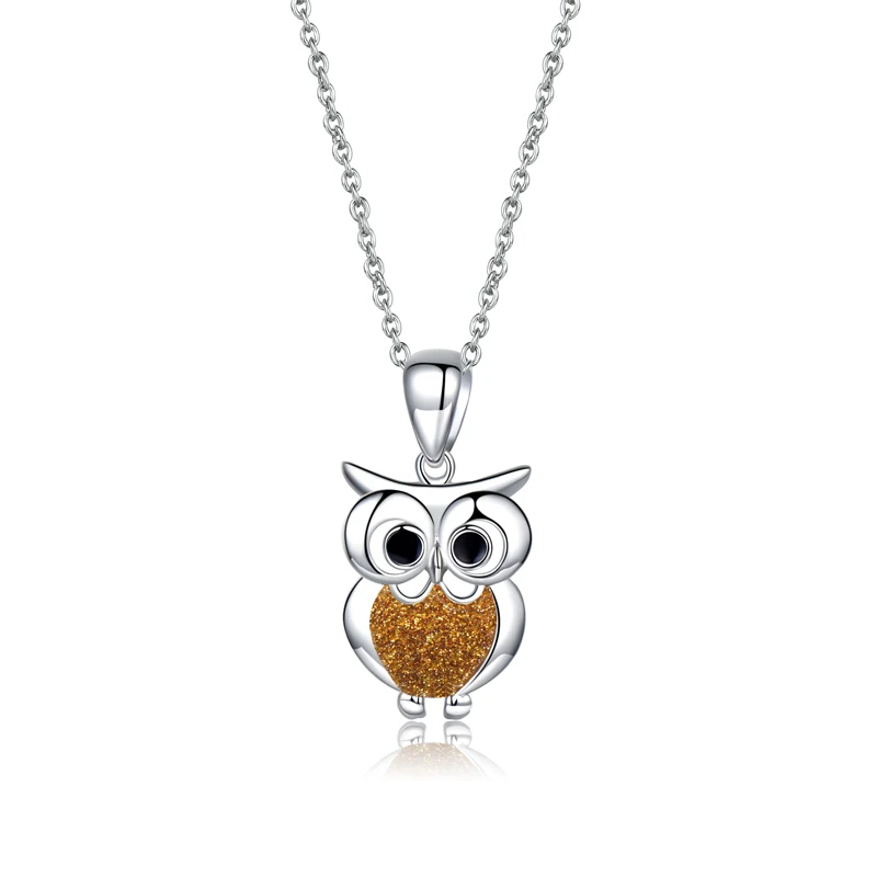 

Factory Best Selling High Quality Stylish Silver And Gold Owl Necklace, Picture