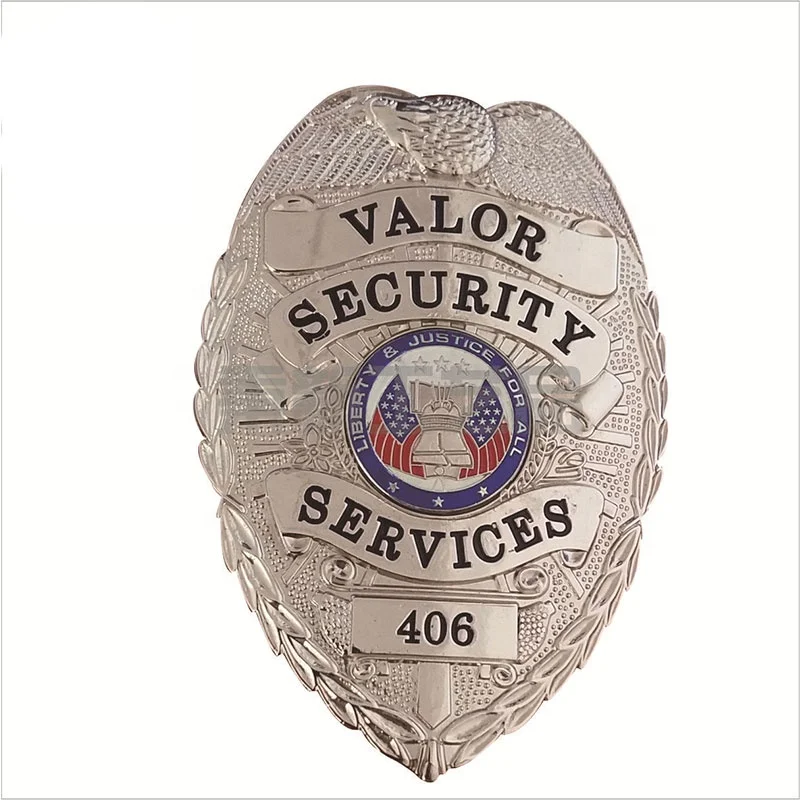 high quality custom big metal badge brooch military metal badge