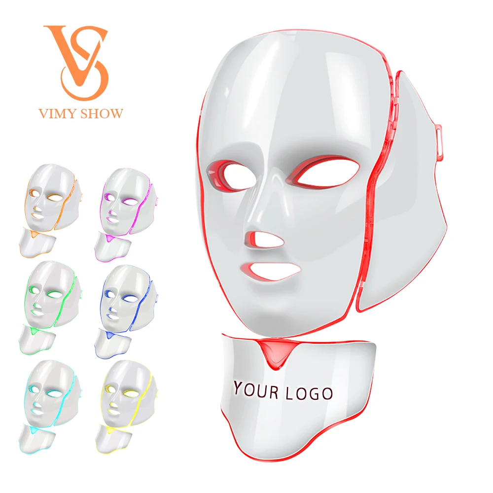 

2021 New Technology 7 Color Led Photon Light Therapy Machine LED Face Neck Mask Skin Tightening And Anti-Aging Device