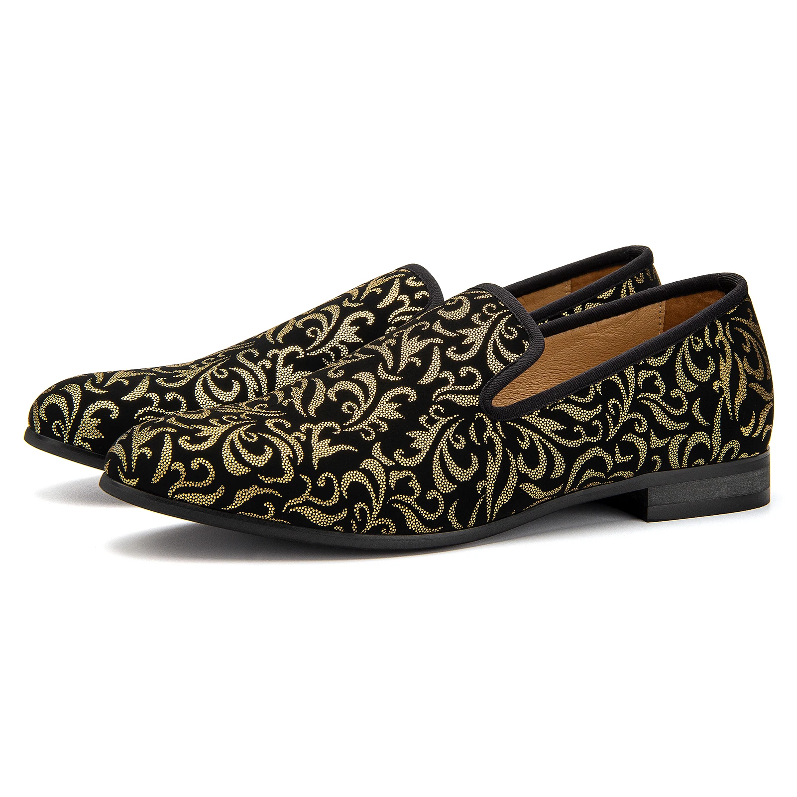 

Men Gold Leather Loafer Shoes Luxury Designer Shoes Fashion Loafer Shoes