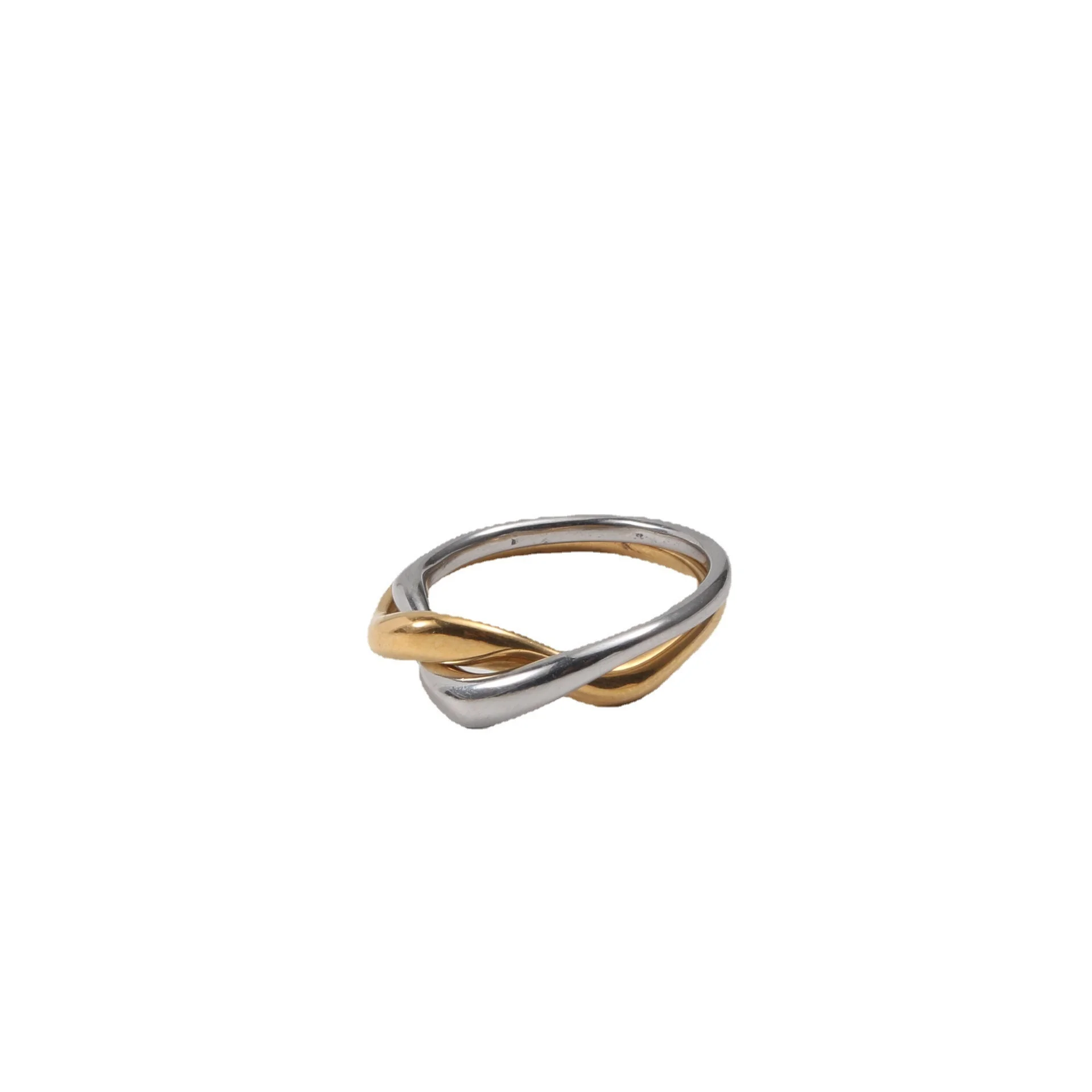 

Unique Mixed Color 18K Gold Silver Ring Stainless Steel Jewelry Fashion Minimalist Bijoux Ring for Women Men Logo, Gold/silver/rose gold