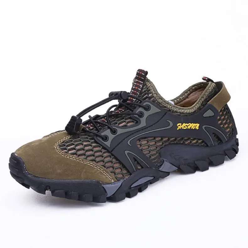 

Large Size 39-50 Leather Shoes New Breathable Mesh Shoes Hole Summer Shoes