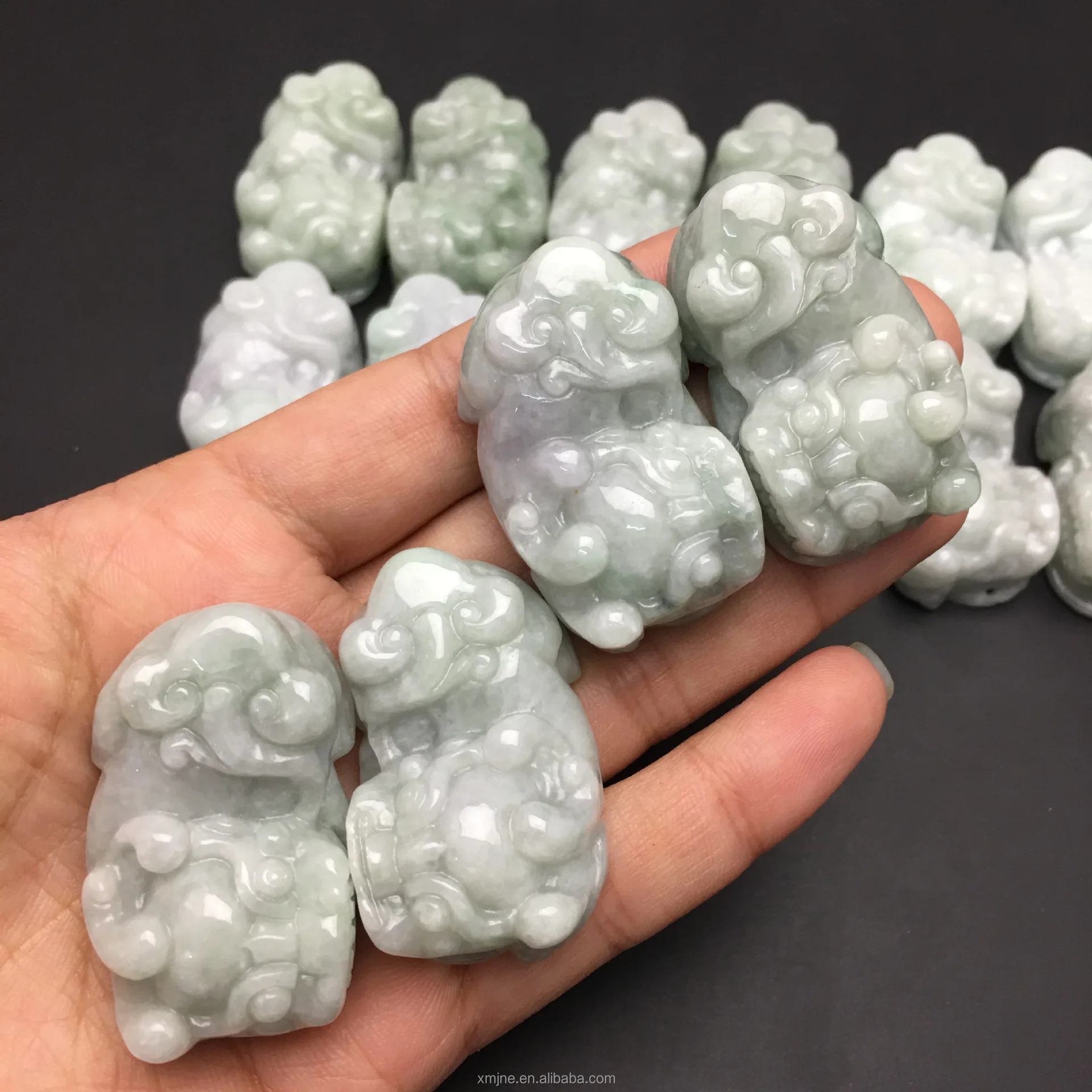 

Certified Grade A Burma Jadeite Overlord Pixiu Large Jade Pendant Jade Handicraft Factory Wholesale