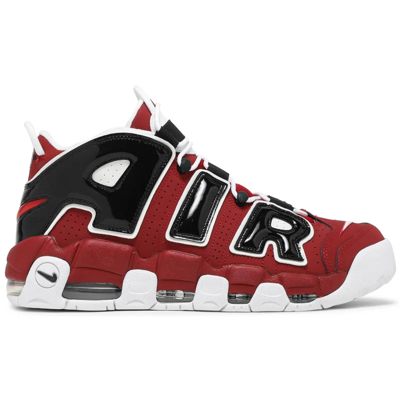 

Comfortable Classic Men'S Casual Nike Air More Uptempo Gs Bull Cowhide Puff Black And Red Basketball Sneakers Nike Shoes