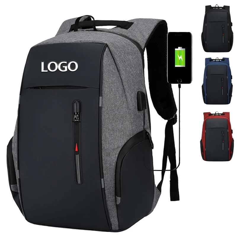 

Factory bulk hot selling daily life designer custom LOGO smart waterproof college vackpack murah laptop back packs bags backpack, Blue/red/black/grey
