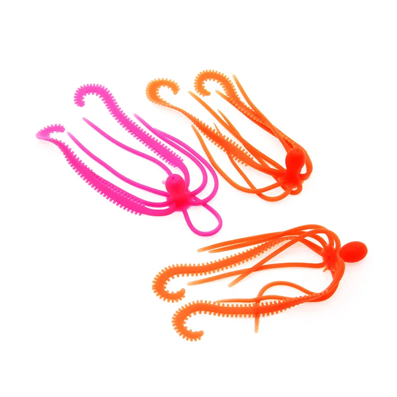 

Free Sample TPR material octopus skirt fishing lure 10cm/3g soft squid lure luminous squid lure, Multiple colour