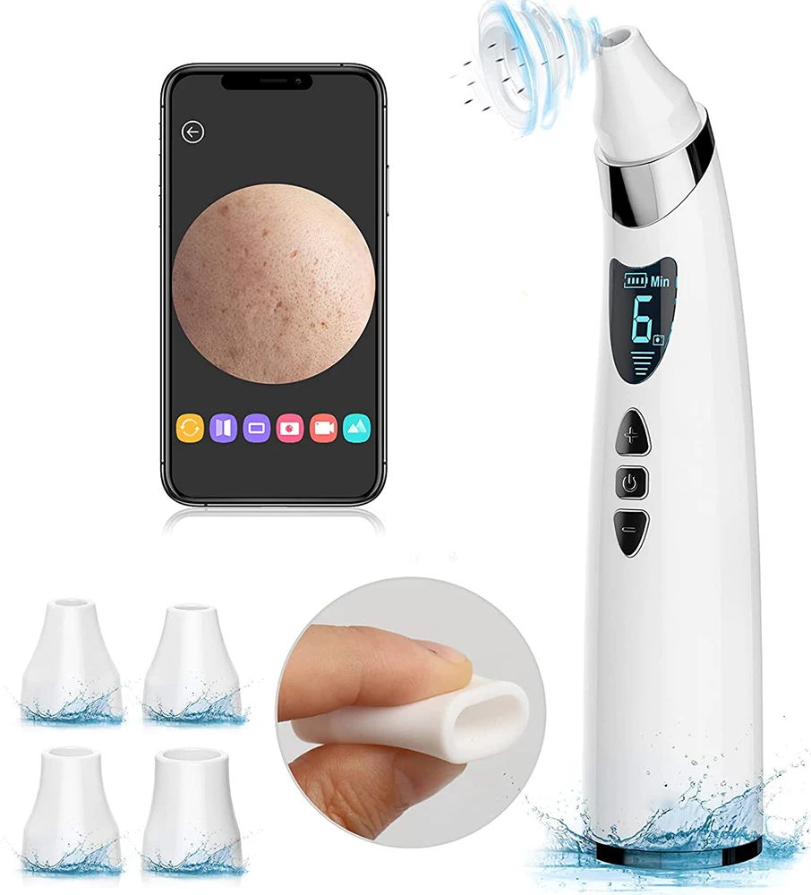 

2021 Hot Sale Mini Visual Removing Blackheads Machine Tool Kit Pore Vacuum Blackhead Remover, White