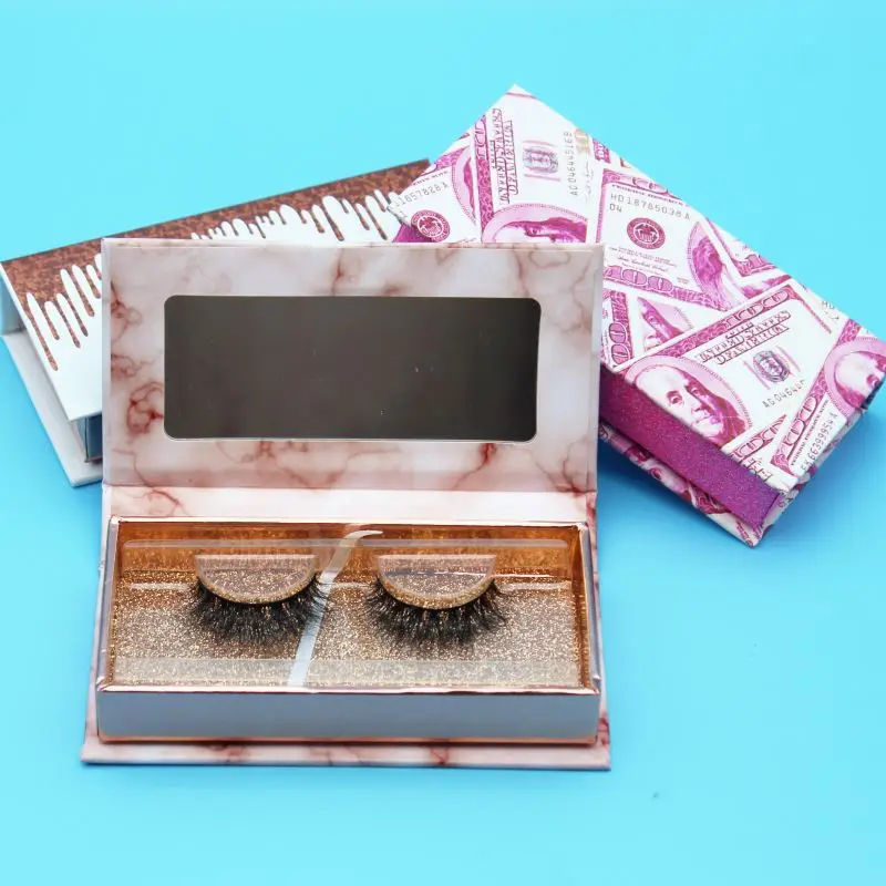 

Strip With Box magnetic package 5d lashes wholesale lable eyelashes private label vendor 25mm 3d mink eyelash, Natural black