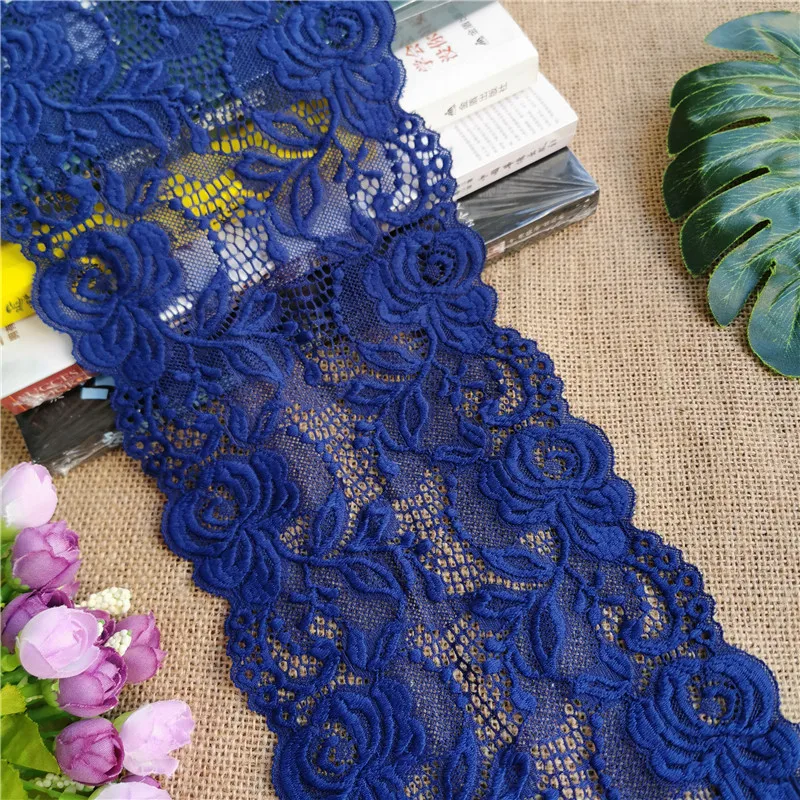 

E2007 15cm Bright red latest style of thick lace for clothing edge decoration for sew lace skirt vest Bra tank top, As customized