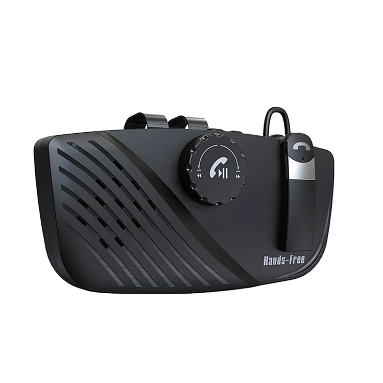 

Wireless Car Sun Visor Handsfree Speaker Audio Kit Wireless 5.0 Receiver Earphone Phone Clip Speakerphone for iPhone 13 pro max, Black