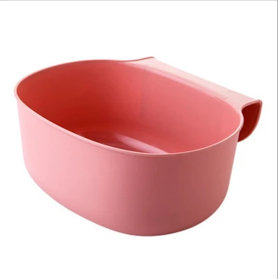 

Kitchen Cabinet Door Hanging Large Trash Can European Fashion Uncovered Plastic Storage Box Sundries Barrel, Pink green blue