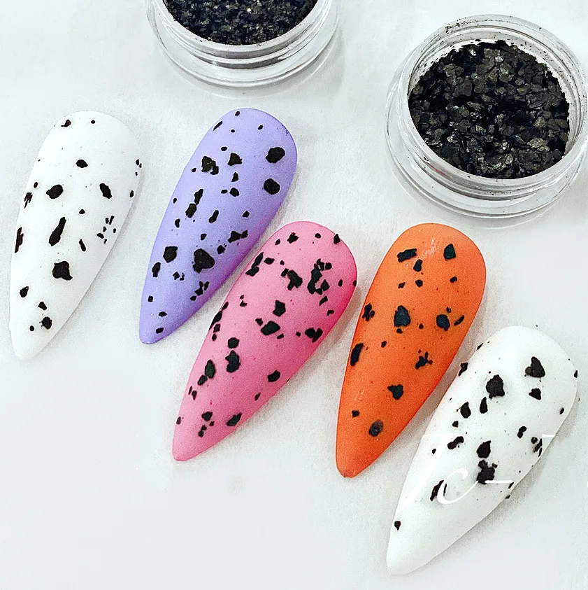 

Hot sale nail egg shell flakes nail egg shell powder Japanese style egg shell paper for nail art