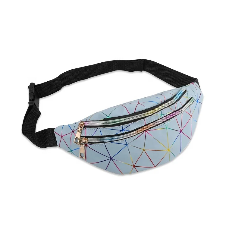 

Wholesale Factory Cheap Price Laser Bag Waterproof Custom Waist Bag PU Leather Fanny Pack