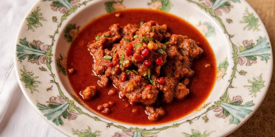 Homemade Guajillo Salsa in a Bowl with Tortilla Chips