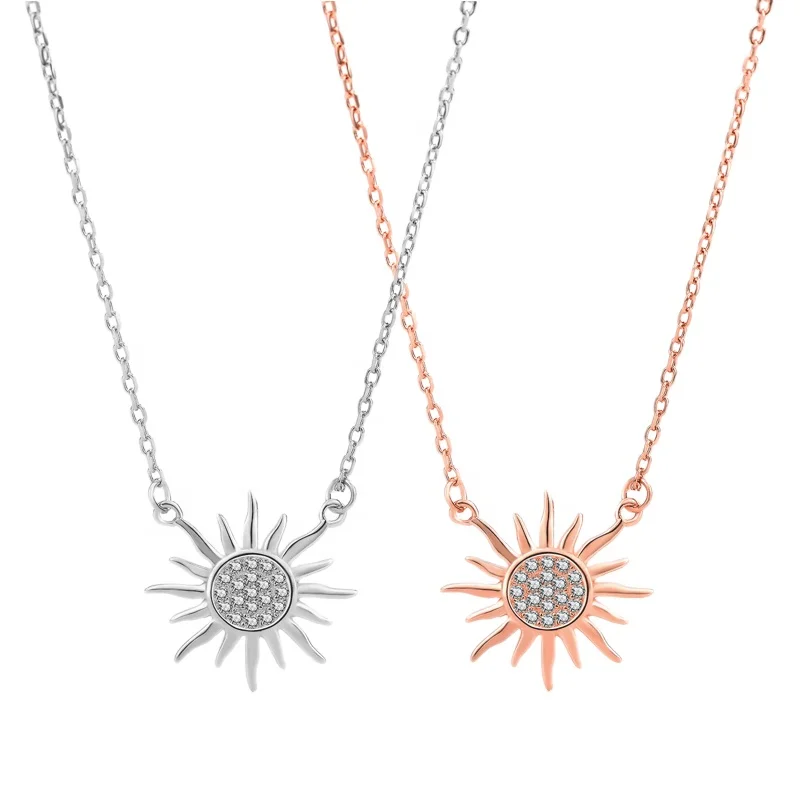 

ML38 Turkish Sun Shape Design Real Silver sun flower Jewelry 925 Handcrafted Necklace Fine Jewelry