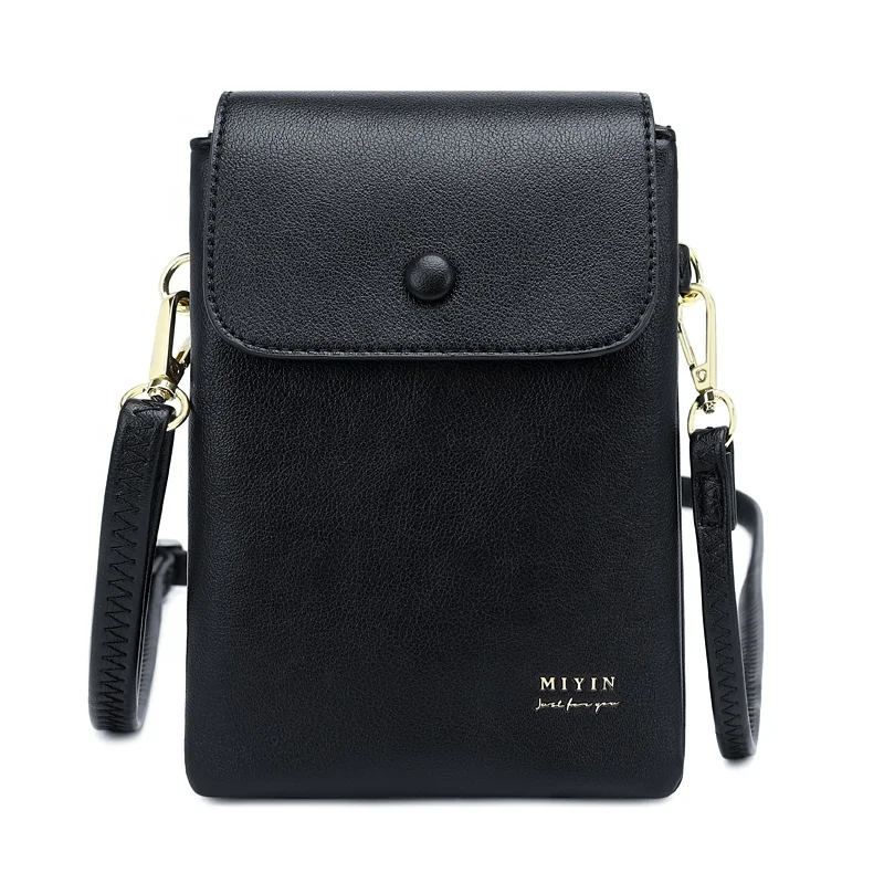 

MIYIN OEM Multifunctional Small Shoulder Messenger Bag Flip Magnetic Clasp Portable Leather Women Phone Crossbody Bag