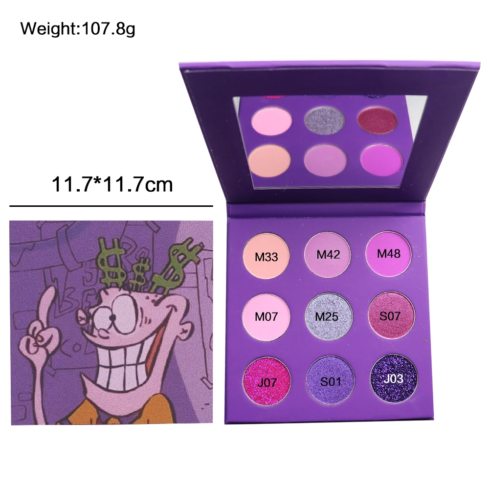 

DIY Empty Palette Custom Eyeshadow 9 Palette With Private Label Red Shades