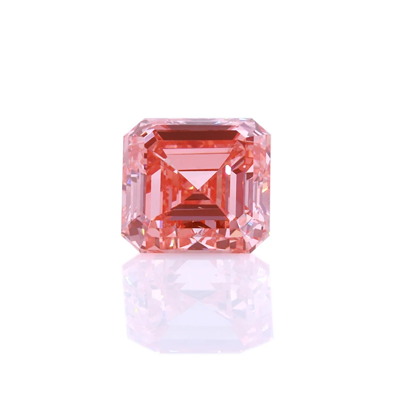 

Excellent cutting Fancy color 3.05ct Pink Asscher CVD Lab Diamond