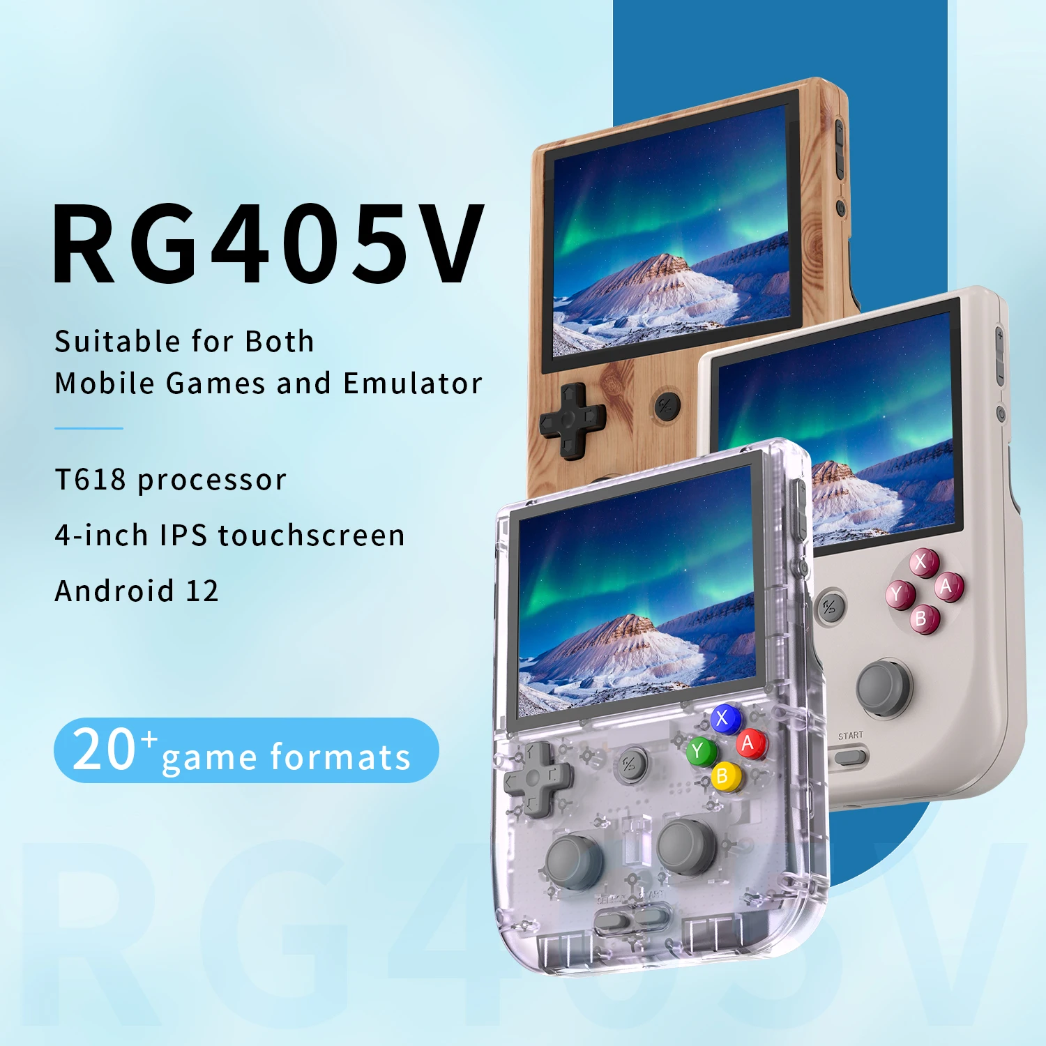 Anbernic RG405V Retro-Handheld-Konsole, 4-Zoll-IPS-Touchscreen, Unisoc T618 von Anbernic