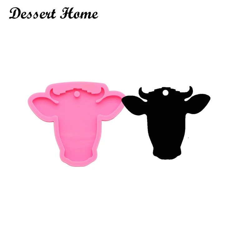 

Shiny cow bull head keychains mold Silicone mold Clay DIY Jewelry Making glitter epoxy Resin mould, N/a