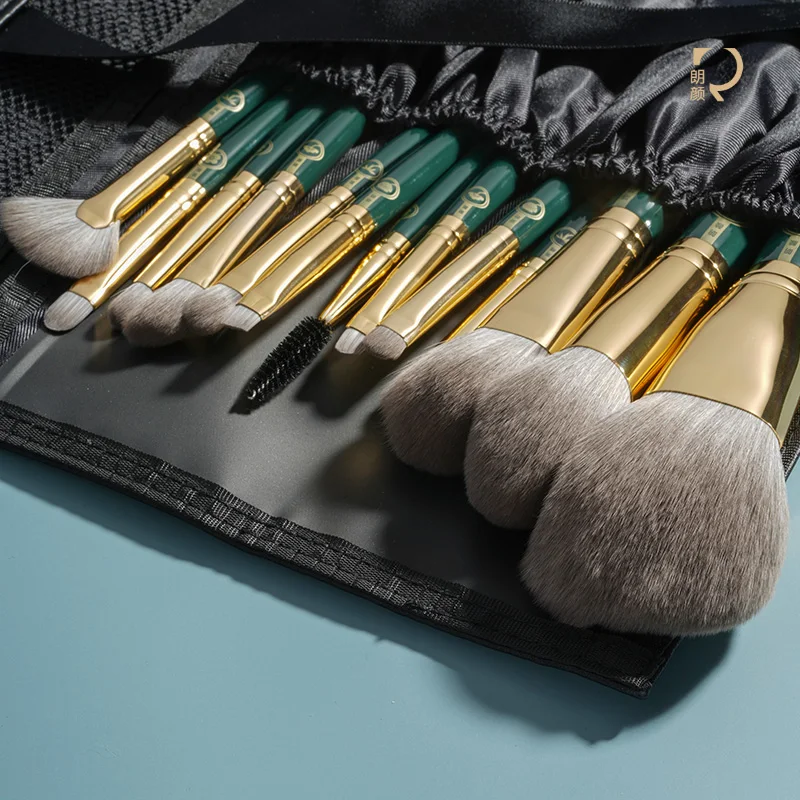

18pc Brush Bling Makeup Brushes Set Price, Green,brown,white,custom