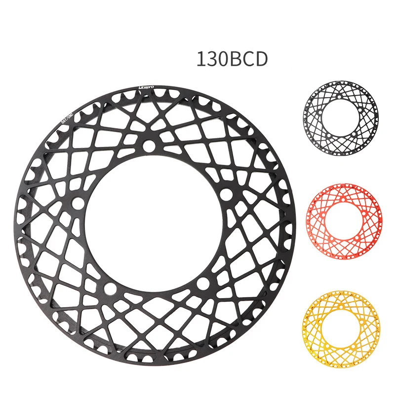 

Litepro 53/56/58T BCD130 Spider Chainwheel Bicycle Chainring For MTB road bikes, BMXs, folding bikes parts, Black red gold