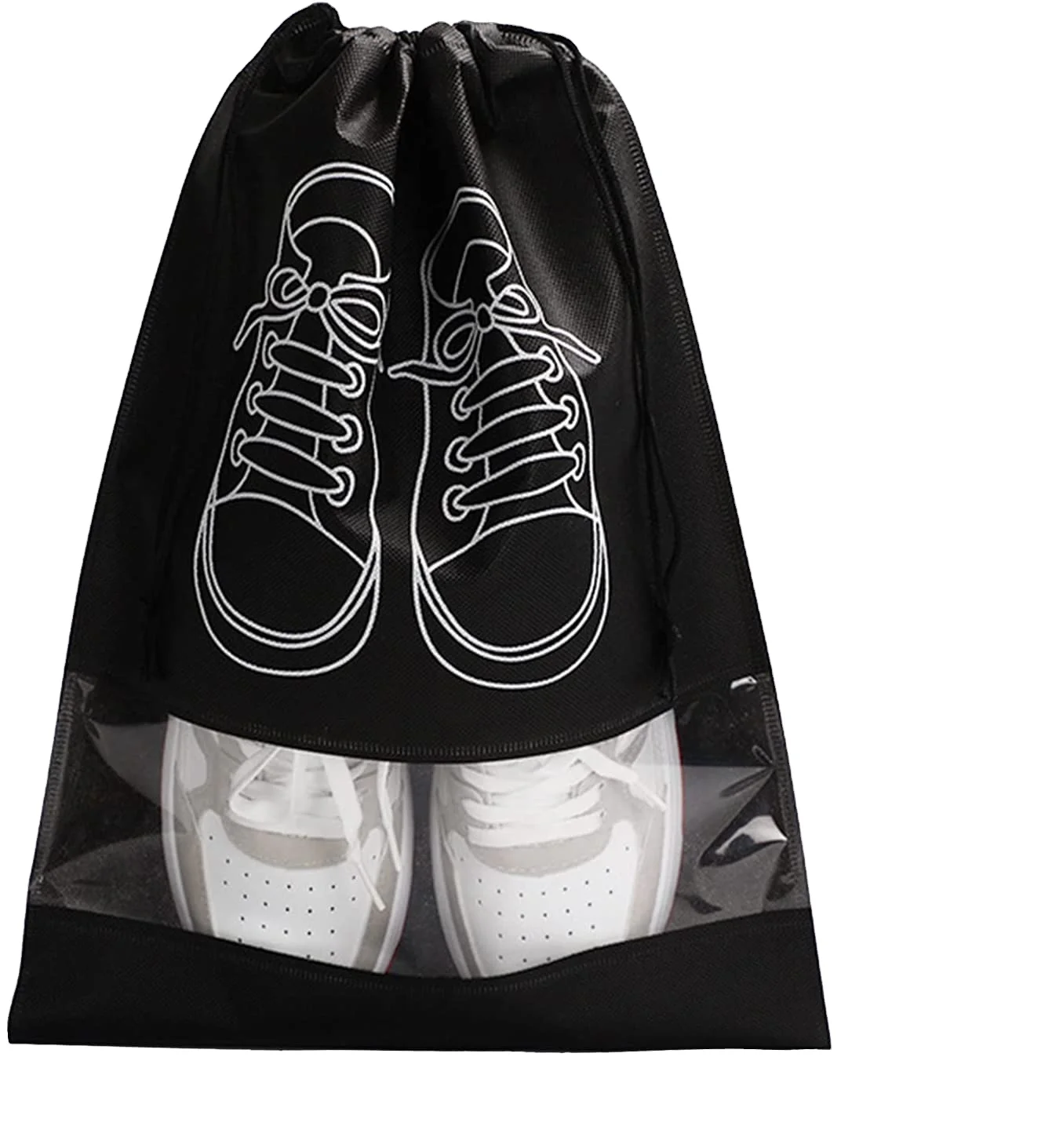

Best Price Black Non-Woven Fabric Dustproof Shoe Dust Bag Pouch Custom Branded Drawstring Bags For shoe, Customized