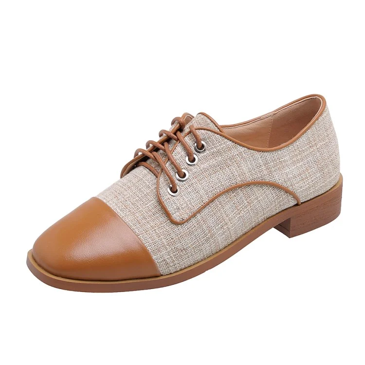 

Spring new retro British women's single shoes large size wholesale, Black,brown