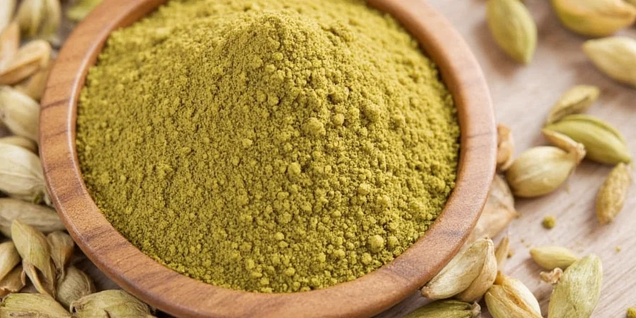 Cardamom Pods and Ground Powder