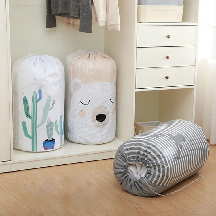 

Wholesale Large Home Storage Organizer under bed clothes Foldable quilt storage bag