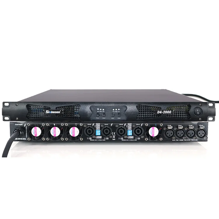 

Sinbosen 4 channel digital dj amplifier 4000watt D4-2000 2 ohms amplifier professional power amplifier audio