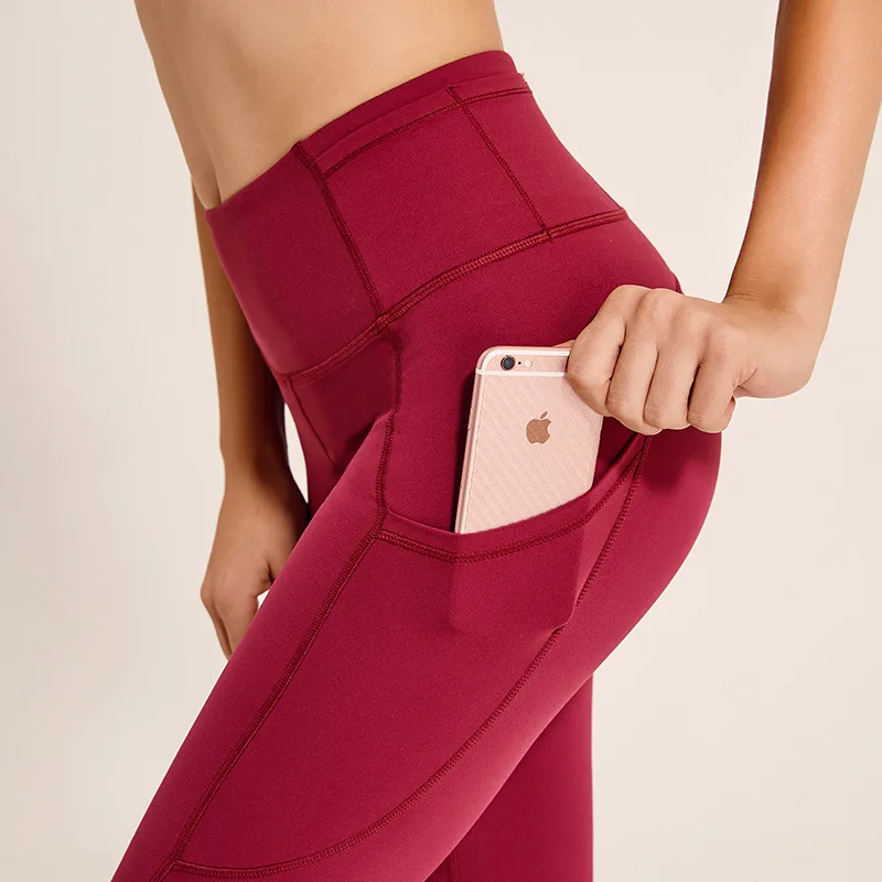 

polyamide elastane slim activewear plus size workout high waist leggings pocket, Customized colors