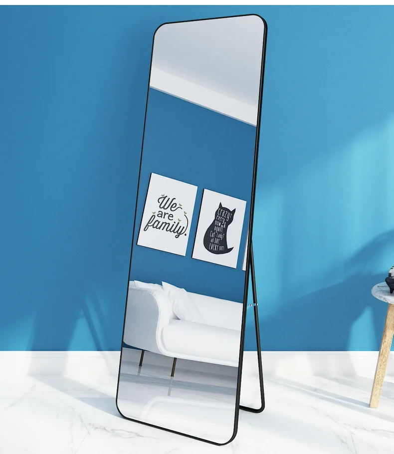 56*160cm Factory Price Large Aluminum Alloy Full-body Mirror Floor Mirror Bedroom Living Room Mirror Dropshipping Products