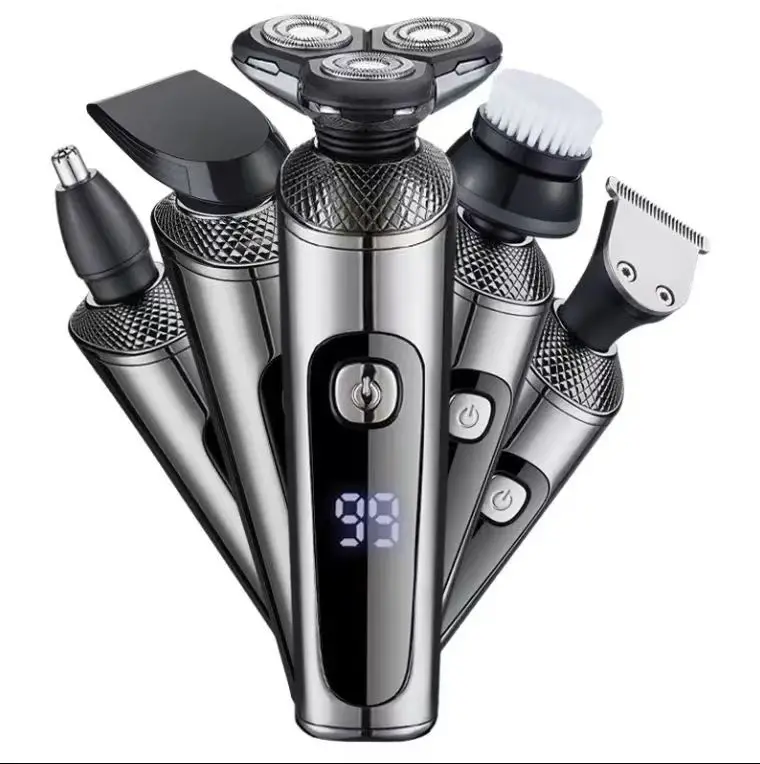Multi Functional Shaver Men Battery Operated Electric Shavers High-power Rechargeable ShaverIpx7 Waterproof for Mens Shaver