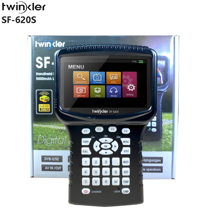 

Twinkler SF 620S MPEG-4 Satellite Finder Meter with 4.3 inch LCD Screen Spectrum Analyzer WiFi CS CCTV Camera Monitor in AHD