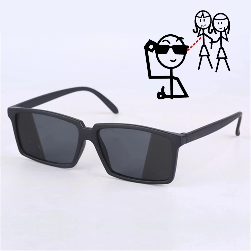 

Anti-tracking rearview glasses See Behind Spy Sunglasses Shades with Mirror on Side Ends Costume Glasses for Adult, Colors