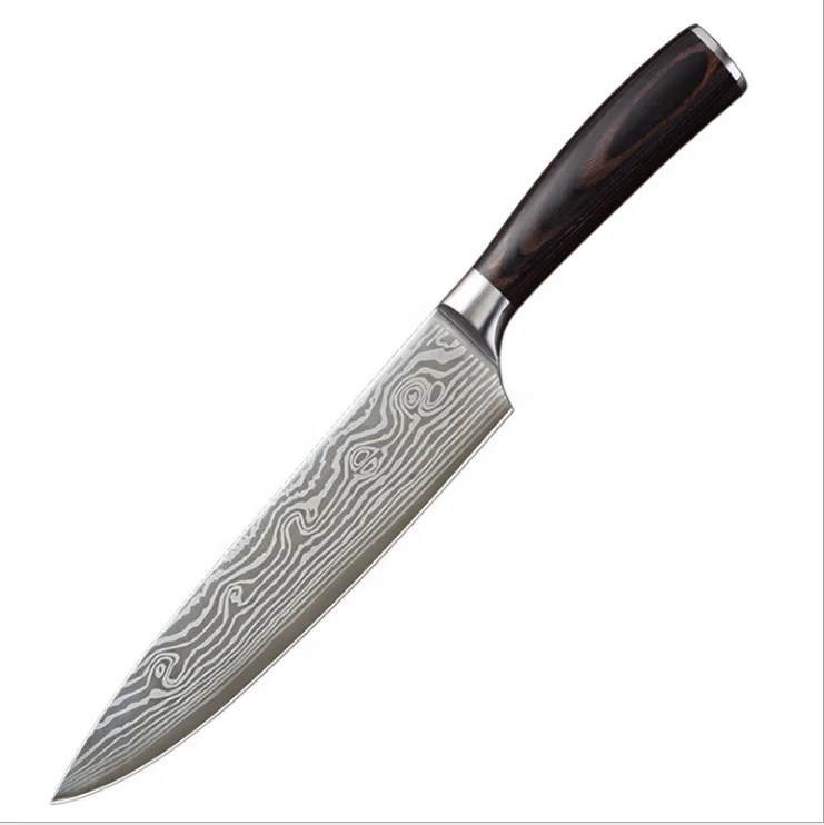 

Amazon hot selling high carbon steel damascus laser chef knife 8 inch