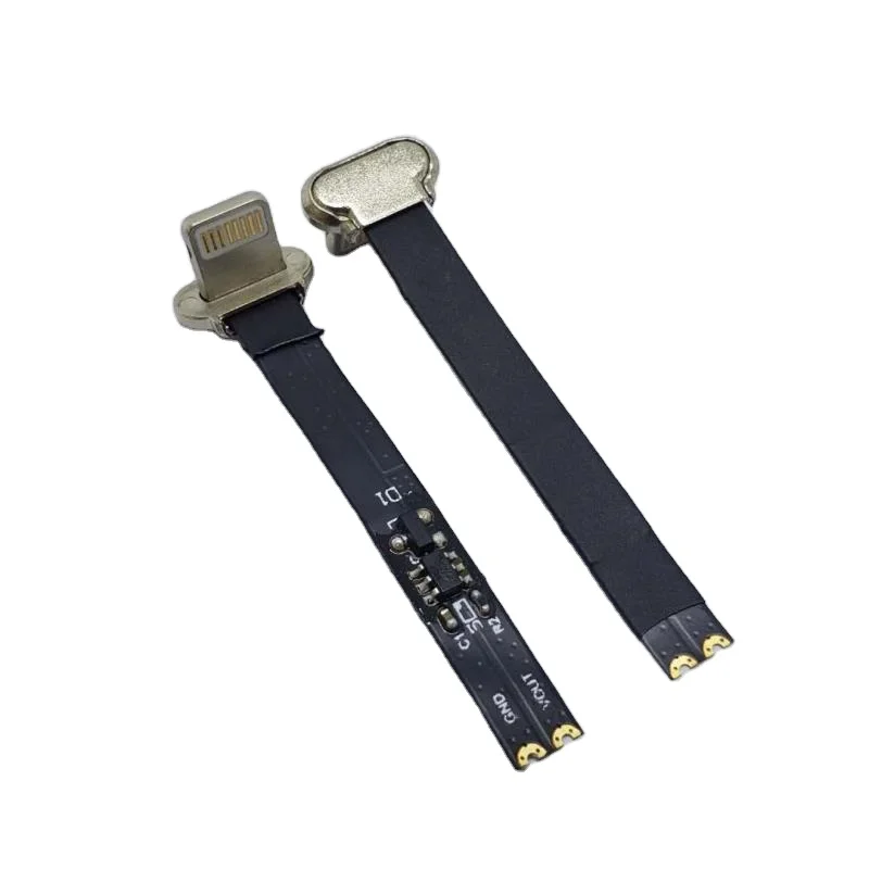 

Ultra Thin Ribbon Flat Cable 8PIN USB Soft Super Cable for iphone, Black or white