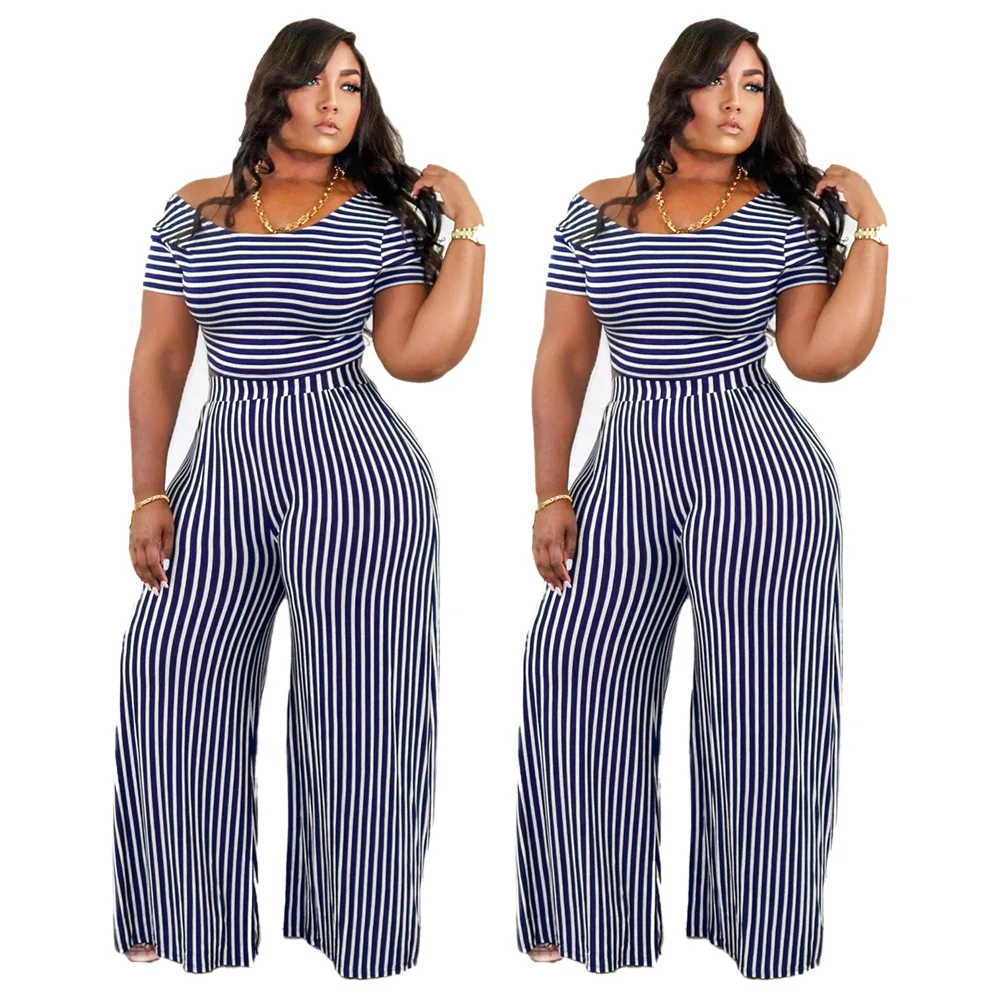 

One Piece Wide Leg Aola Pants Short Sleeves Zebra Leopard Set Plus Size Women's Clothes Maxi Dresses Women Casual Flare Jumpsuit