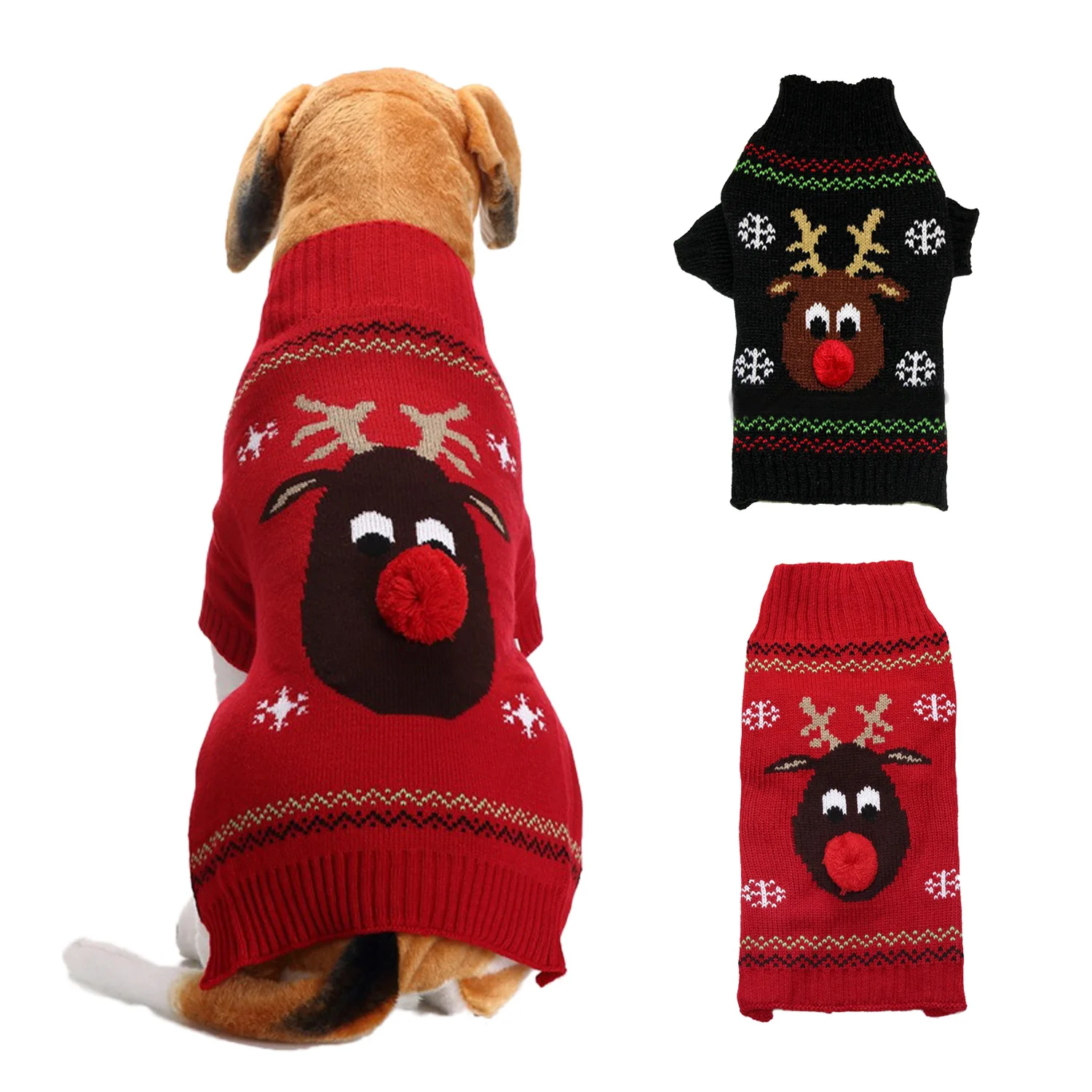 

Ropa Para Perro Mascotas Wholesale Fancy Heart Designer Luxury Dog Clothes Knitted Christmas Pet Apparel Dog Sweater