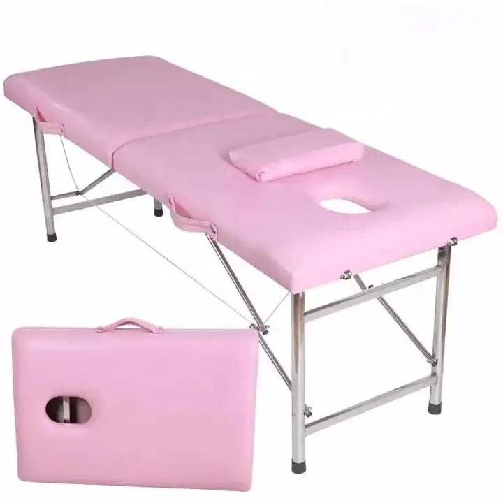 High quality salon hair salon beauty salon massage parlor foldable and easy to carry stainless steel massage bed eyelash bed