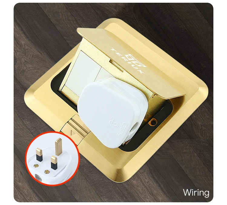 Wholesale uk standard brass electrical power supply 13A pop up floor socket box