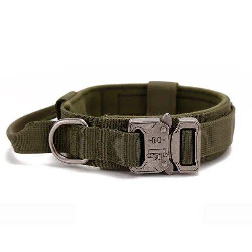 

Nylon Tactical Collar for Military Training with Control Handle Adjustable durable Pet Dog shock Collar