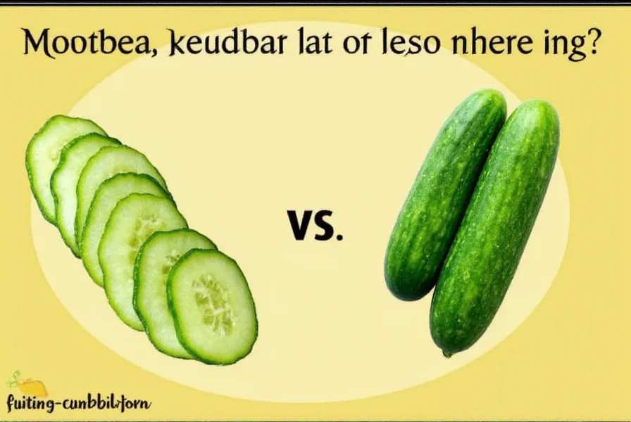 Close-up texture comparison of pickle and cucumber