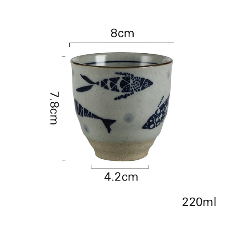 

Ceramic Measuring Cups Japanese Style Teacup Water bottles Stoneware Ceramic Hand-Painted Kungfu Teacup Drinkware With Snowman, Customized color