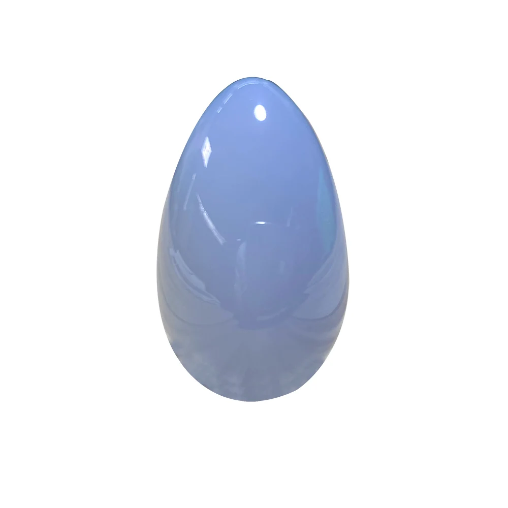 
30mm Blue Chalcedony Jade Yoni Egg Massage Stone Natural Jade Exercise Eggs Healing Stone for Kegel Exercise 