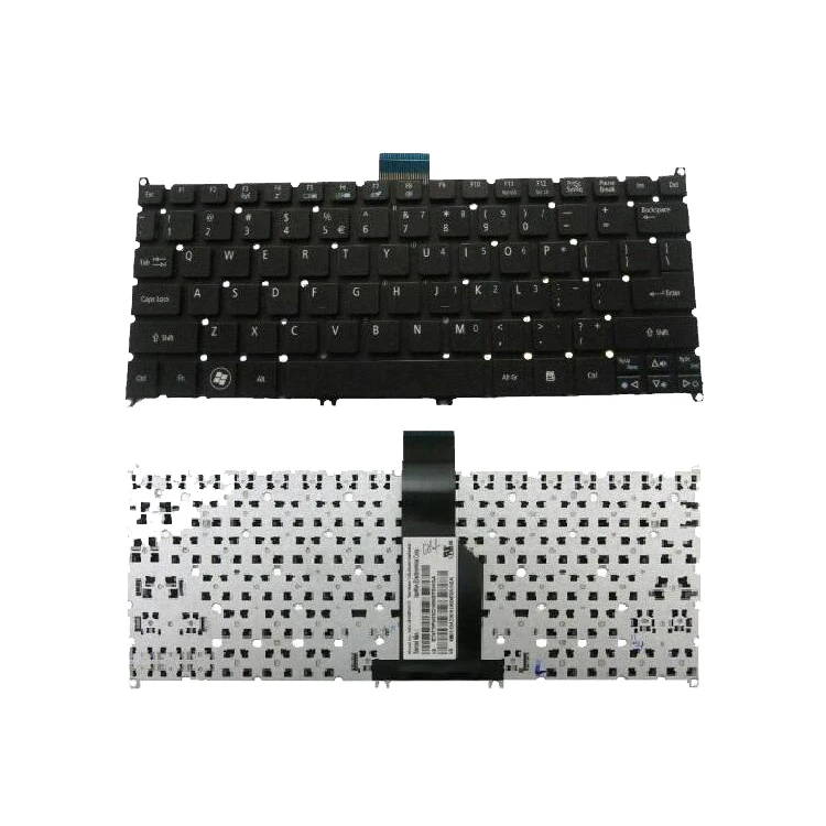 

HK-HHT Laptop US keyboard for Acer S3-951 S3-391 S5-391 V5-171 Aspire One 725 756 TravelMate B1 BLACK