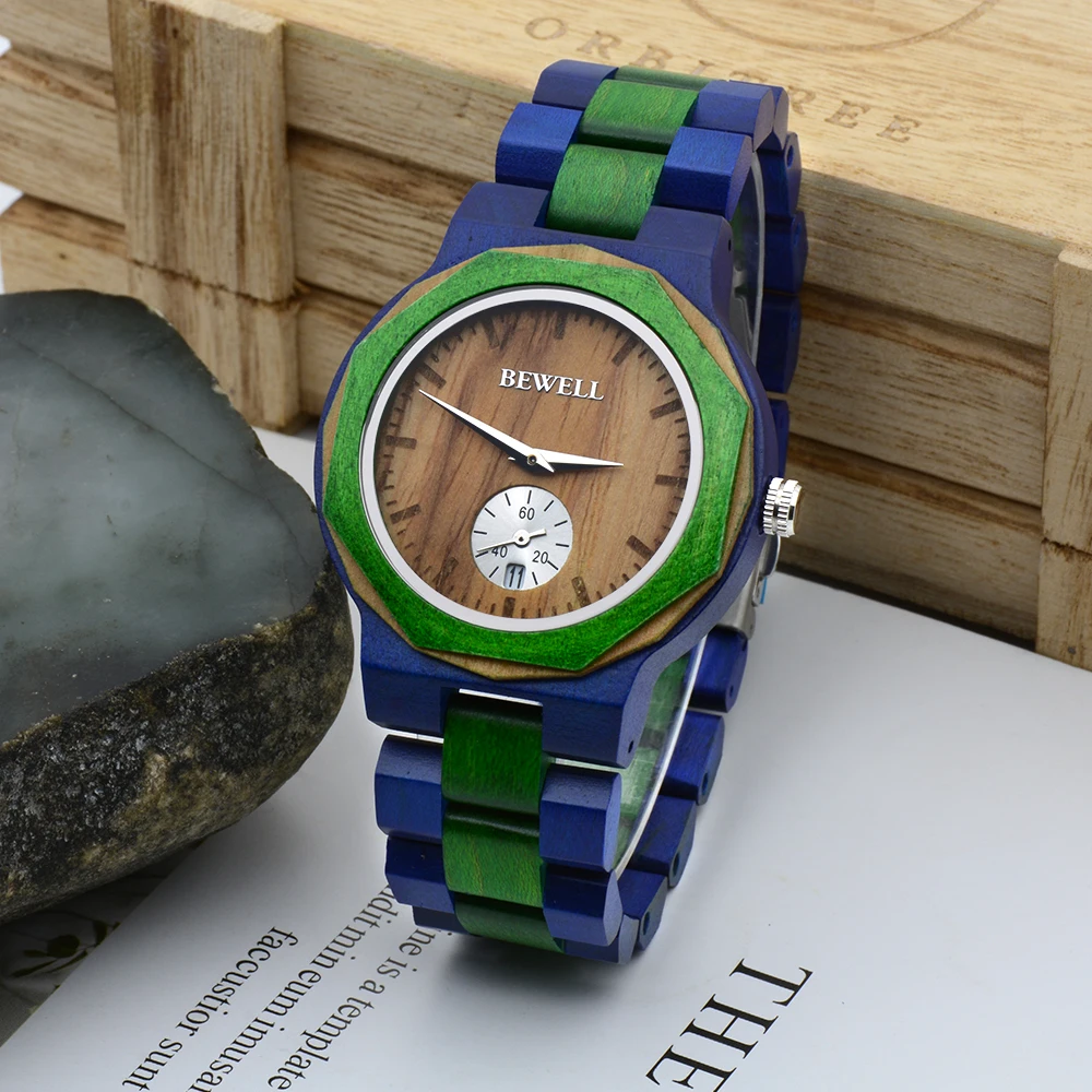 

Custom Made Brand Your Own Slim Multi-color Wood Quartz Wristwatches Men Stainless Steel Logo Watches Case Luxury Fashion, Multi colors, can do what you want