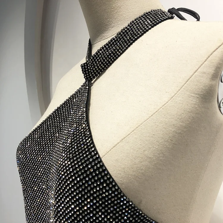 Gc010 Women's Sleeveless Knit Metallic Chainmail Tank Top Dresses Women ...