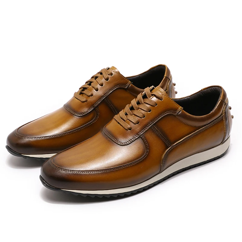 

Lace - up custom comfortable leather luxury mens casual shoes
